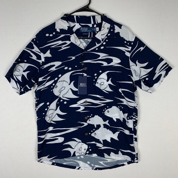 Polo Ralph Lauren Aquatic Fish Button-up Shirt - Picture 1 of 5